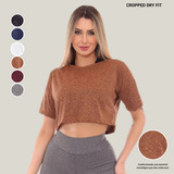Blusa Cropped Manga Curta