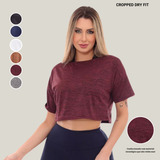 Blusa Cropped Manga Curta