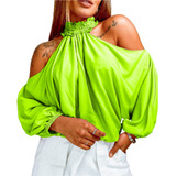 Blusa Cropped Manga Longa