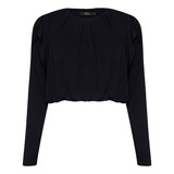 Blusa Cropped Manga Longa