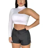 Blusa Cropped Ombro Unico
