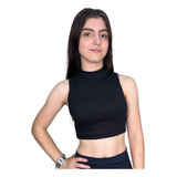 Blusa Cropped Preto Regata