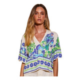 Blusa Cropped Quadrada Tecido