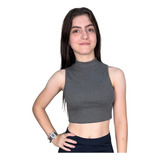 Blusa Cropped Regata Ribana