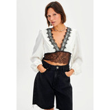 Blusa Cropped Renda
