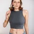 Blusa Cropped Top Canelado Feminino Moda Gringa Premium