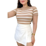 Blusa Cropped Trico Modal