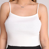 Blusa Cropped Tricot Feminino