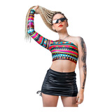 Blusa Cropped Um Ombro