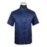 Blusa De Cetim Azul Com Estampa De Dragão