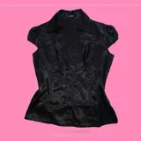Blusa De Cetim Preta