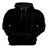 Blusa De Frio Masculina Moletom Liso Sem Estampa Casaco Com Capuz Inverno  BR  Alfa  GG  Regular  Regular  Preto 