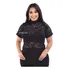 Blusa  De Renda Plus Size Manga Curta Gola Alta Ref: 38