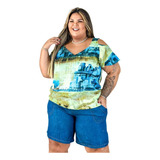 Blusa De Seda Azul