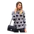 Blusa De Trico Tricot Feminina Corações Inverno Frio Malha