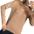 Blusa De Tricot Gola V Blogueira Tranças Inverno