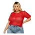 Blusa De Tule C Brilho Glow Festa Plus Size Tshirt Manga