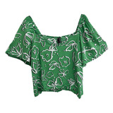 Blusa De Viscose Estampada