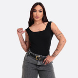 Blusa Decote Quadrado Basica