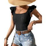 Blusa Decote Quadrado Manga