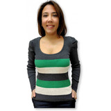 Blusa Decote Redondo Tricot