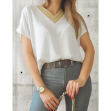 Blusa Decote V Basica