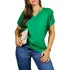 Blusa Decote V Traspassado Básica Manga Curta Roupa Elegante
