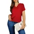 Blusa Decote V Traspassado Básica Manga Curta Roupa Elegante