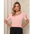 Blusa Dunas Com Detalhe De Botões Delicados Falsos No Ombro