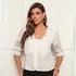 Blusa Elegante Batas Femininas Manga Renda Camisa Social