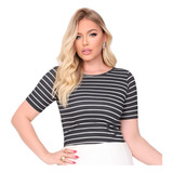 Blusa Elegante Ribana Canelada