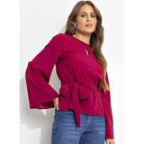 Blusa Em Crepe Plano