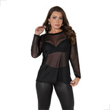 Blusa Em Tule Transparente
