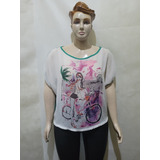 Blusa Estampa Bicicleta Branca E Verde Tam Gg Bom Estado Ems
