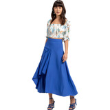 Blusa Estampada Com Plissado