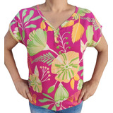 Blusa Estampada Floral Barata