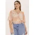 Blusa  Estampada Manga Chiffon Plus Size Gatabakana