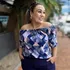 Blusa Estilo Próprio Feminina Plus Size Ciganinha Malha Fria