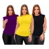 Blusa Feminina Babado Kit 3 Blusinhas Regata Tendência