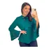 Blusa Feminina Barata Em Crepe Manga Longa Linda Sku:bml12