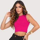 Blusa Feminina Basica Cropped