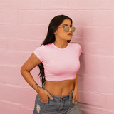 Blusa Feminina Basica Cropped