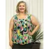 Blusa Feminina Bata Regata Plus Size Estampada Confortável