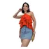 Blusa Feminina Bata Soltinha Frente Unica Babados Verão
