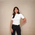 Blusa Feminina Camiseta T-shirt Gola Alta Algodão Premium