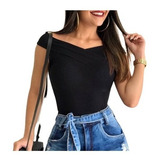 Blusa Feminina Canelada Ombro