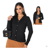 Blusa Feminina Casaquinho Botoes