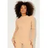 Blusa Feminina Casual Manga Dedeira Planet Girls Bege Médio