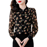 Blusa Feminina Chiffon Floral