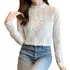 Blusa Feminina Chiques Renda Manga Longa Sures White